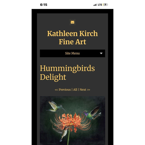 Hummingbirds‎ Delight Giclee Matted Art Print Signed Kathleen Kirch 7/150 Beauty - Picture 8 of 9